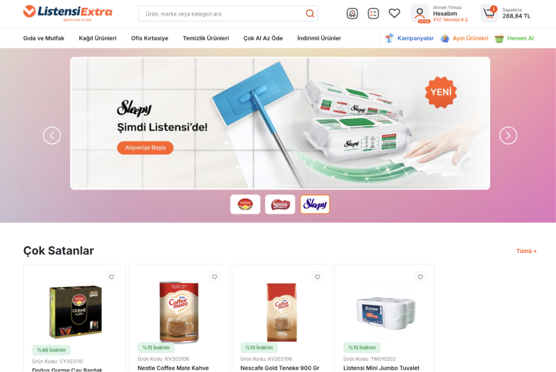 Listensi Extra panel ekranı